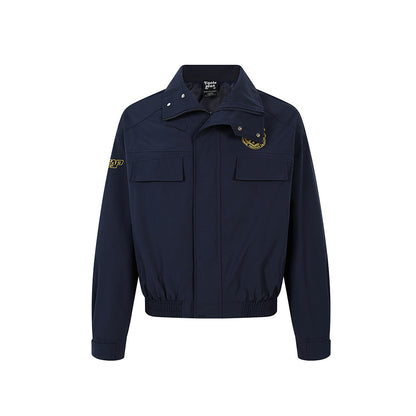 Men's short bomber-style jacket with elastic hem and breast flaps EVA-US