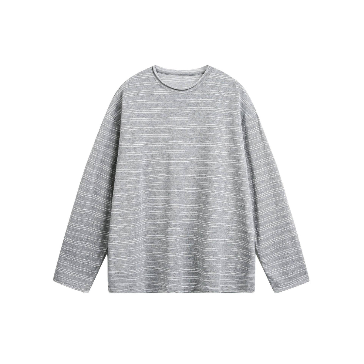 Unisex Oversize-Long Sleeve Shirt made of fine cotton blend with subtle stripe structure EVA-US