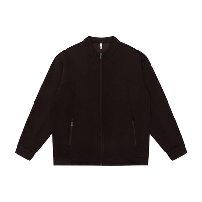 Unisex Oversize Zip Jacket made of heavy cotton blend with stand-up collar and zip pockets EVA-US