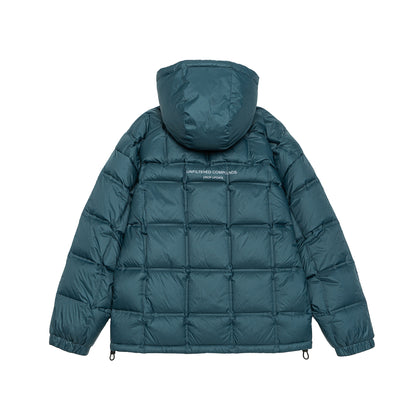 Unisex Oversized Padded Jacket with Hood, Down Look and Drawstring EVA-US