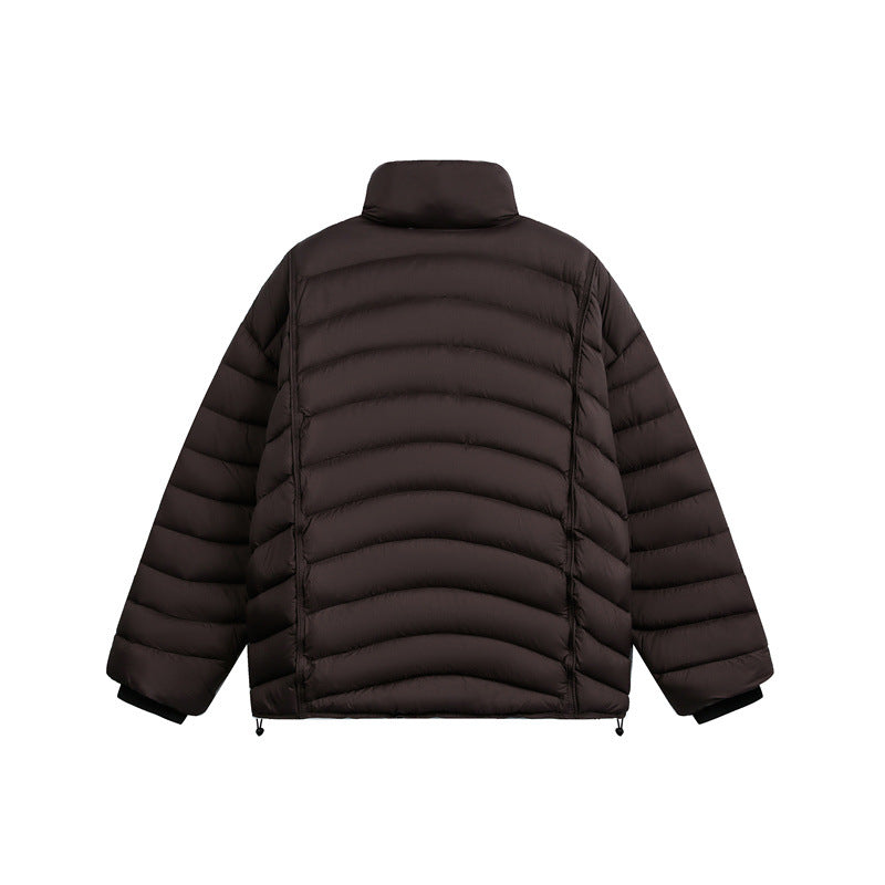 Women's short cut ultralight quilted jacket with stand-up collar EVA-US