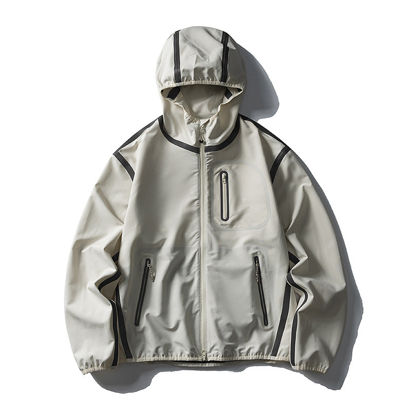 Unisex Waterproof Softshell Outdoor Jacket with Welded Seams and Hood EVA-US