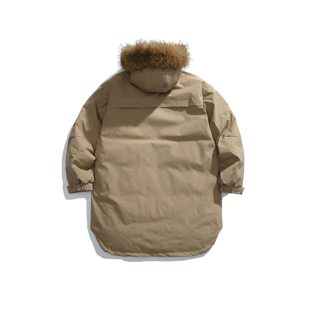 Men's Lined Winter Parka with Detachable Faux Fur Hood EVA-US