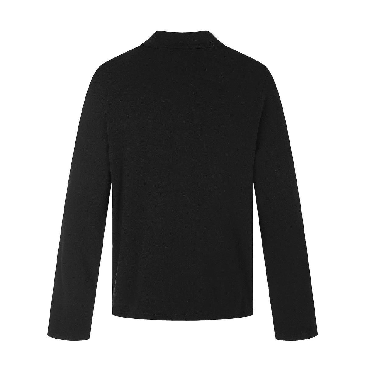 Men's Asymmetrical Shirt Jacket with Kent Collar and Concealed Button Placket EVA-US