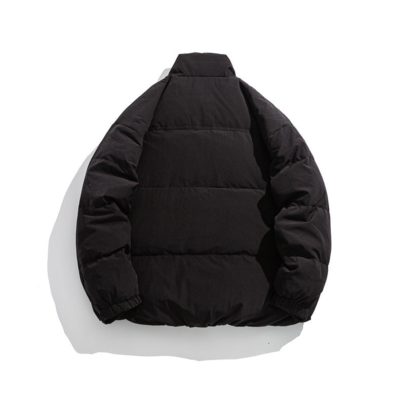 Men's Padded Short Thermal Jacket with High Stand-Up Collar and Adjustable Velcro Cuffs EVA-US