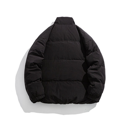 Men's Padded Short Thermal Jacket with High Stand-Up Collar and Adjustable Velcro Cuffs EVA-US