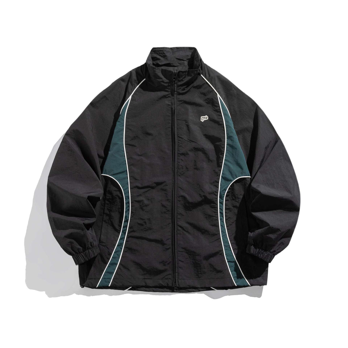 Unisex Lightweight Boxy Track Jacket with Contrast Piping EVA-US
