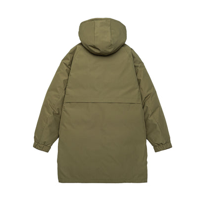 Men's warmer windproof parka with hood, quilted lining and front pockets EVA-US