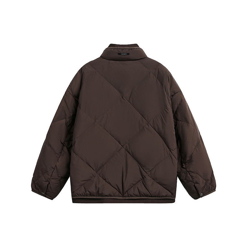 Unisex Boxy padded winter jacket with stand-up collar and ribbed cuffs EVA-US