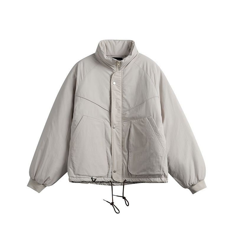 Unisex Short cut boxy padded jacket with drawstring and raglan sleeves EVA-US