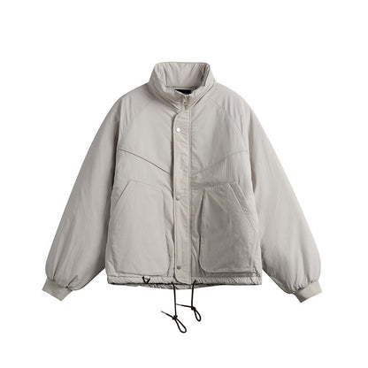 Unisex Short cut boxy padded jacket with drawstring and raglan sleeves EVA-US