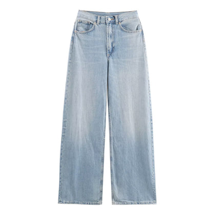 Women's jeans with high waist and wide leg EVA-US