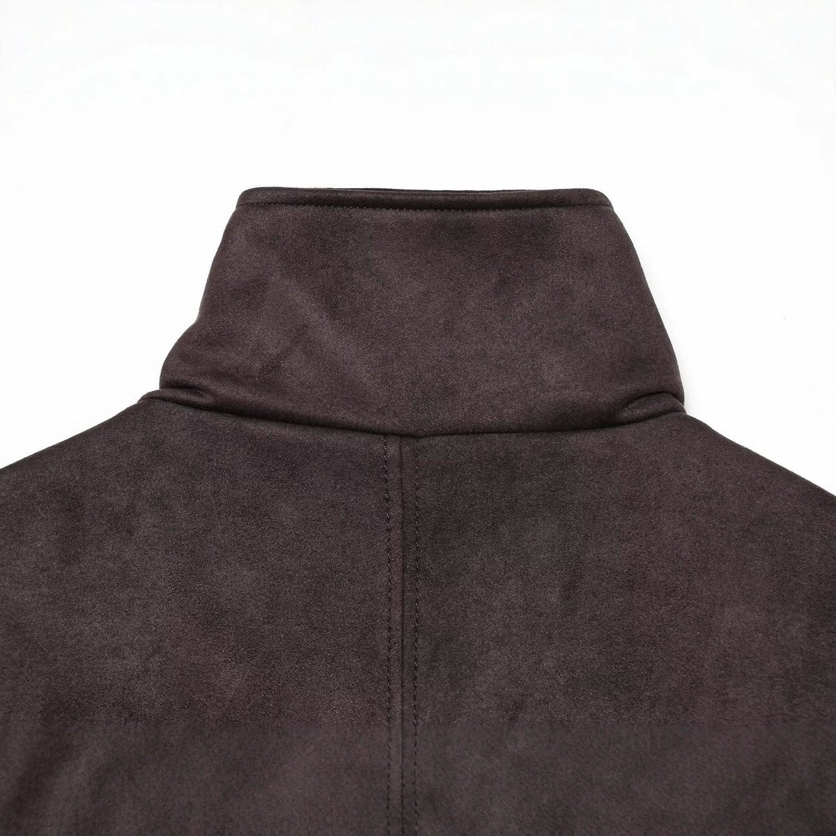Women's short jacket in velvet look with high funnel collar and elastic hem EVA-US