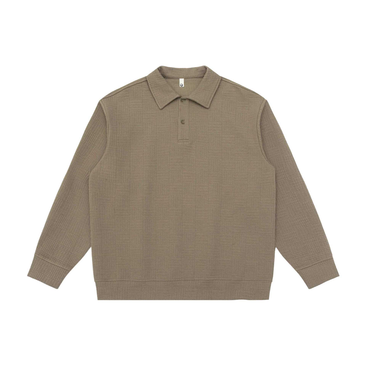 Unisex Waffle Knit Polo Shirt with Polo Collar and Half Button Placket EVA-US