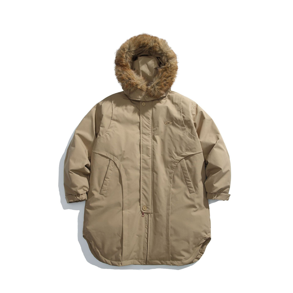 Men's Lined Winter Parka with Detachable Faux Fur Hood EVA-US