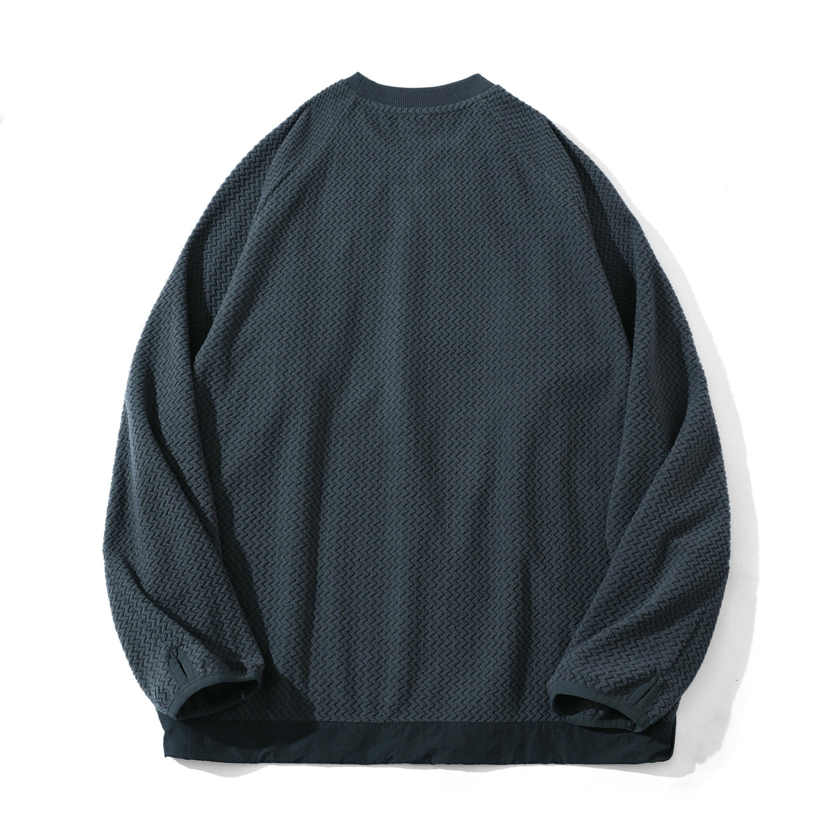 Unisex Structured Waffle Sweatshirt with Chest Zip Pocket EVA-US