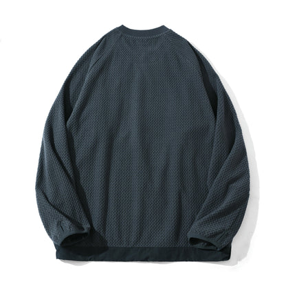 Unisex Structured Waffle Sweatshirt with Chest Zip Pocket EVA-US