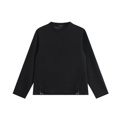 Unisex Oversize Sweatshirt with side snap plackets and round neck EVA-US
