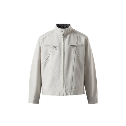 Men's short jacket with stand-up collar and zip pockets EVA-US