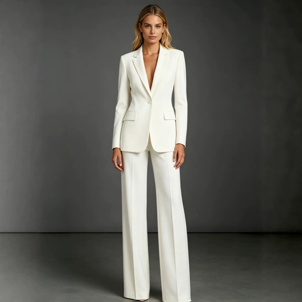 Ladies Elegant Suit with Wide Leg