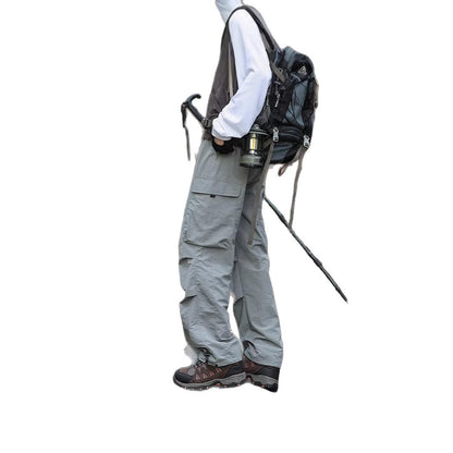 Men's Lightweight Technical Cargo Trekking Pants with Drawstring Waistband, Reinforced Hem Edges, and Adjustable Leg Opening EVA-US