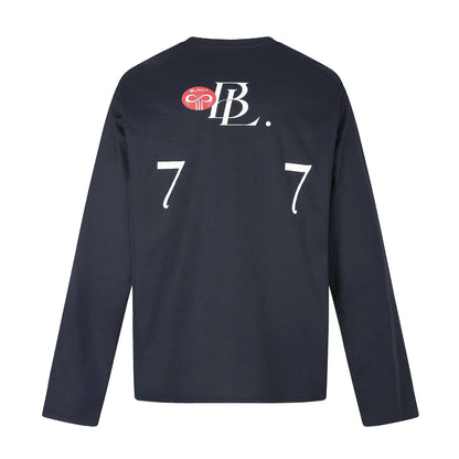 Unisex Crew Neck Sweatshirt with large typographic print and embroidered emblem EVA-US