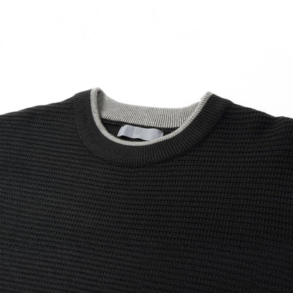 Women's Structured Round Neck Sweatshirt with Side Wedge Slit EVA-US