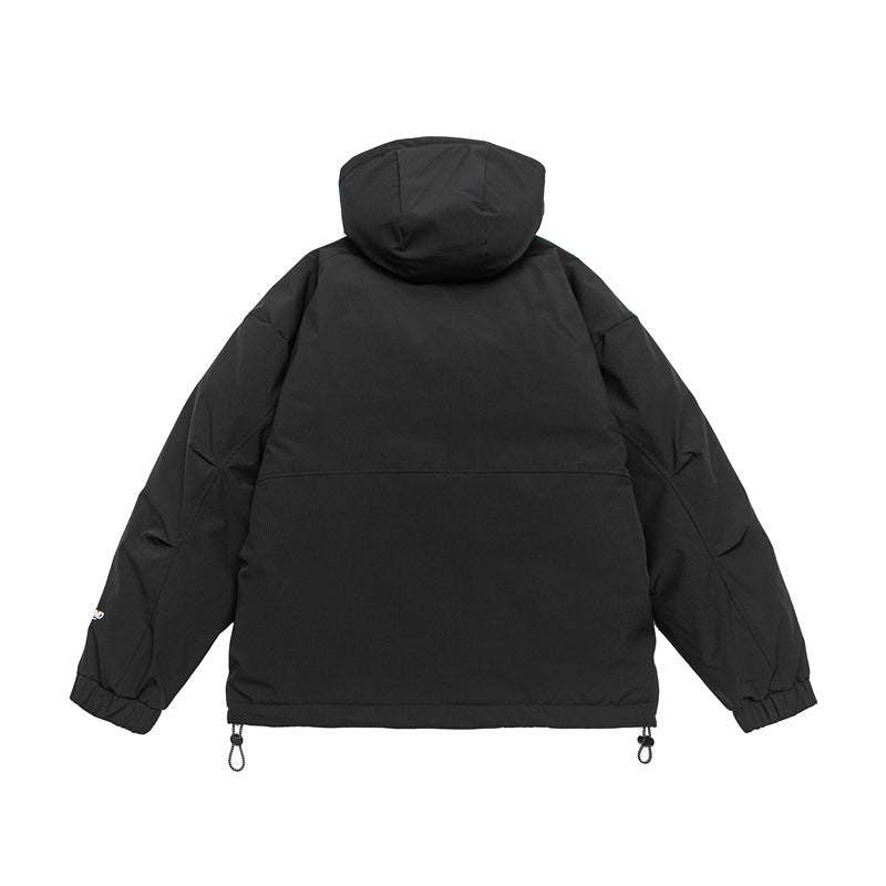 Unisex Technical Padded Parka Jacket with Hood and Zip Chest Pockets EVA-US