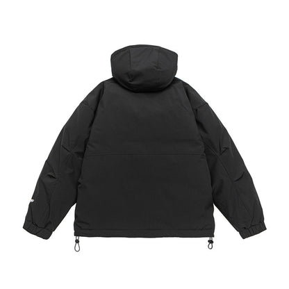 Unisex Technical Padded Parka Jacket with Hood and Zip Chest Pockets EVA-US