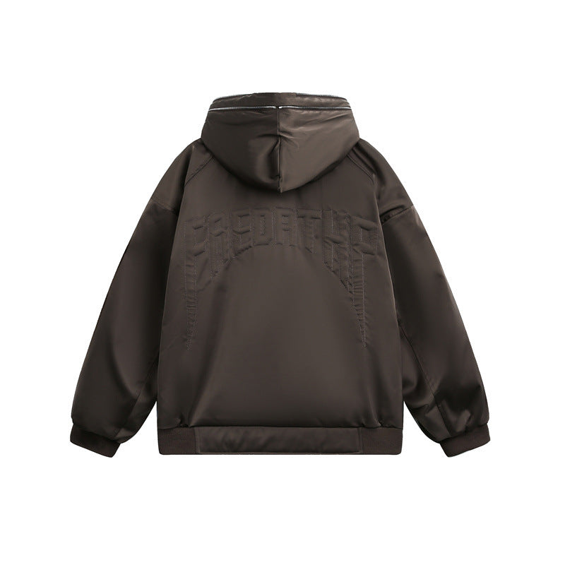 Men's Padded Hooded Bomber Jacket with Thermal Lining EVA-US