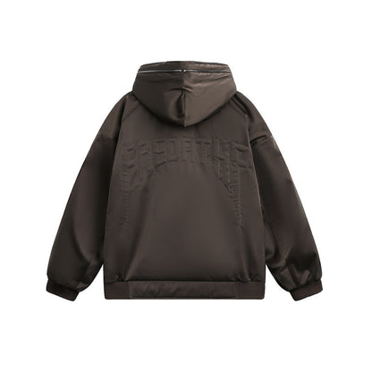 Men's Padded Hooded Bomber Jacket with Thermal Lining EVA-US