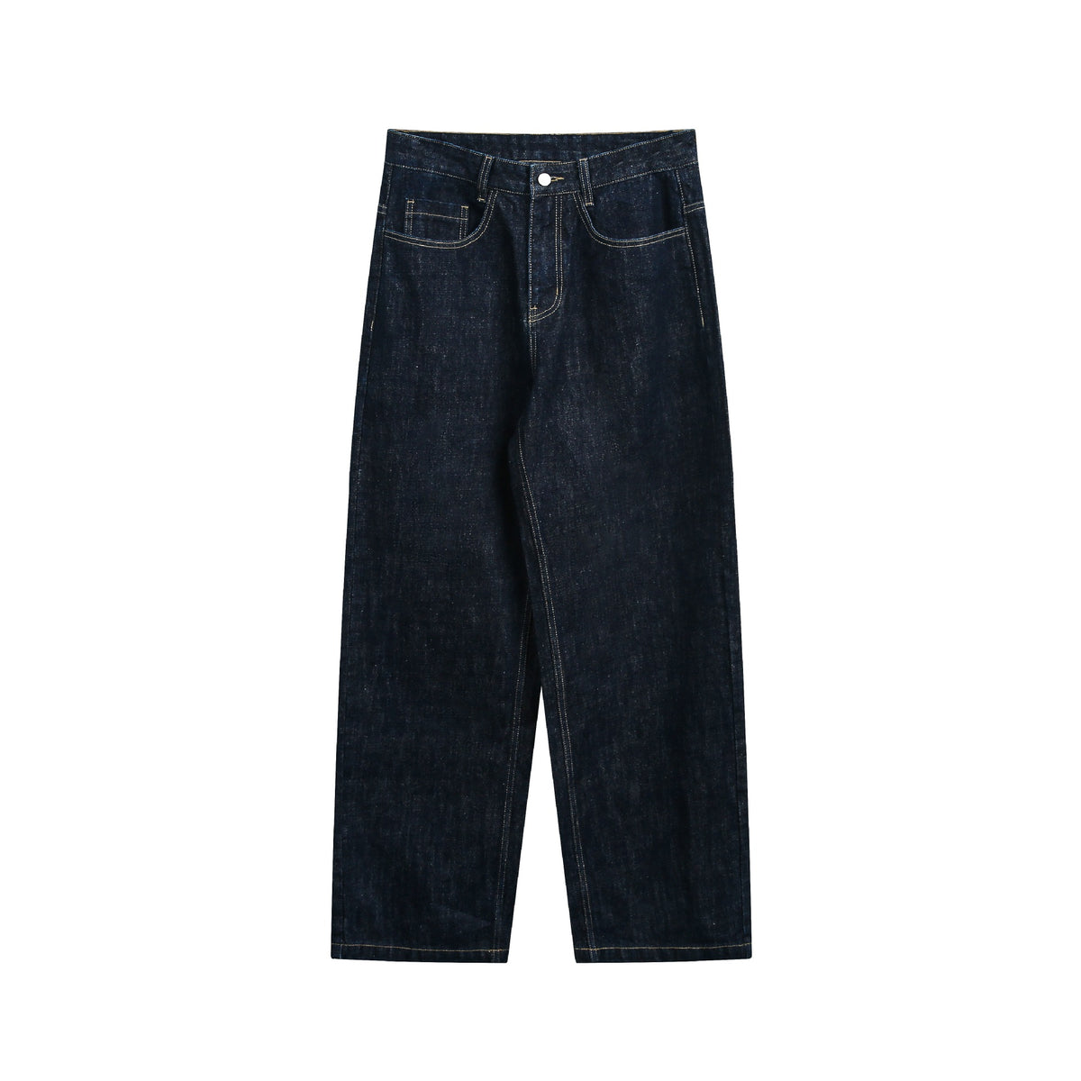 Women's high-waisted cropped jeans with wide leg and visible seams EVA-US