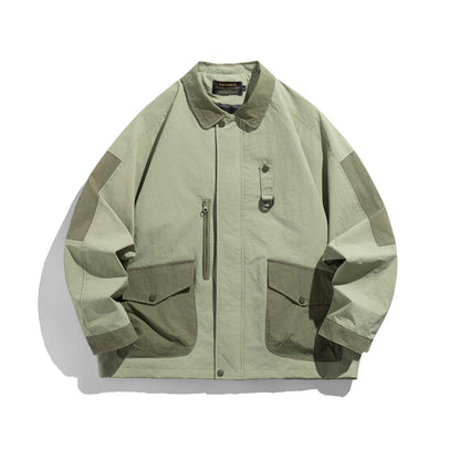 Unisex utilitarian field blouson jacket with multiple pockets and D-ring EVA-US