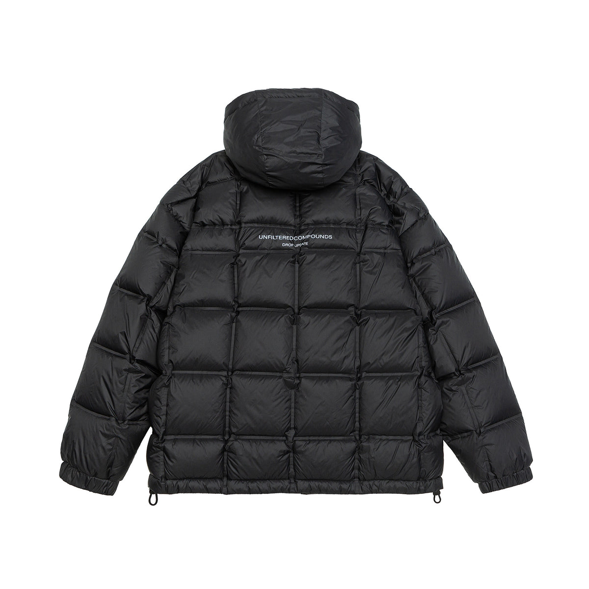 Unisex Oversized Padded Jacket with Hood, Down Look and Drawstring EVA-US