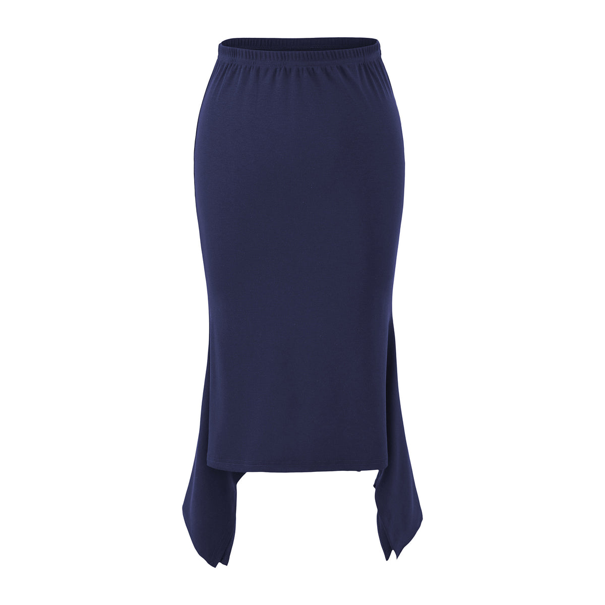 Women's Two-Piece Set with Fitted Long Sleeve Top and Maxi Skirt with Slit EVA-US