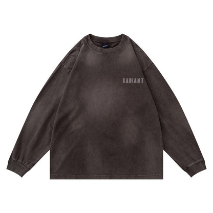 Unisex Oversize Sweatshirt with pigmented wash and subtle chest print EVA-US