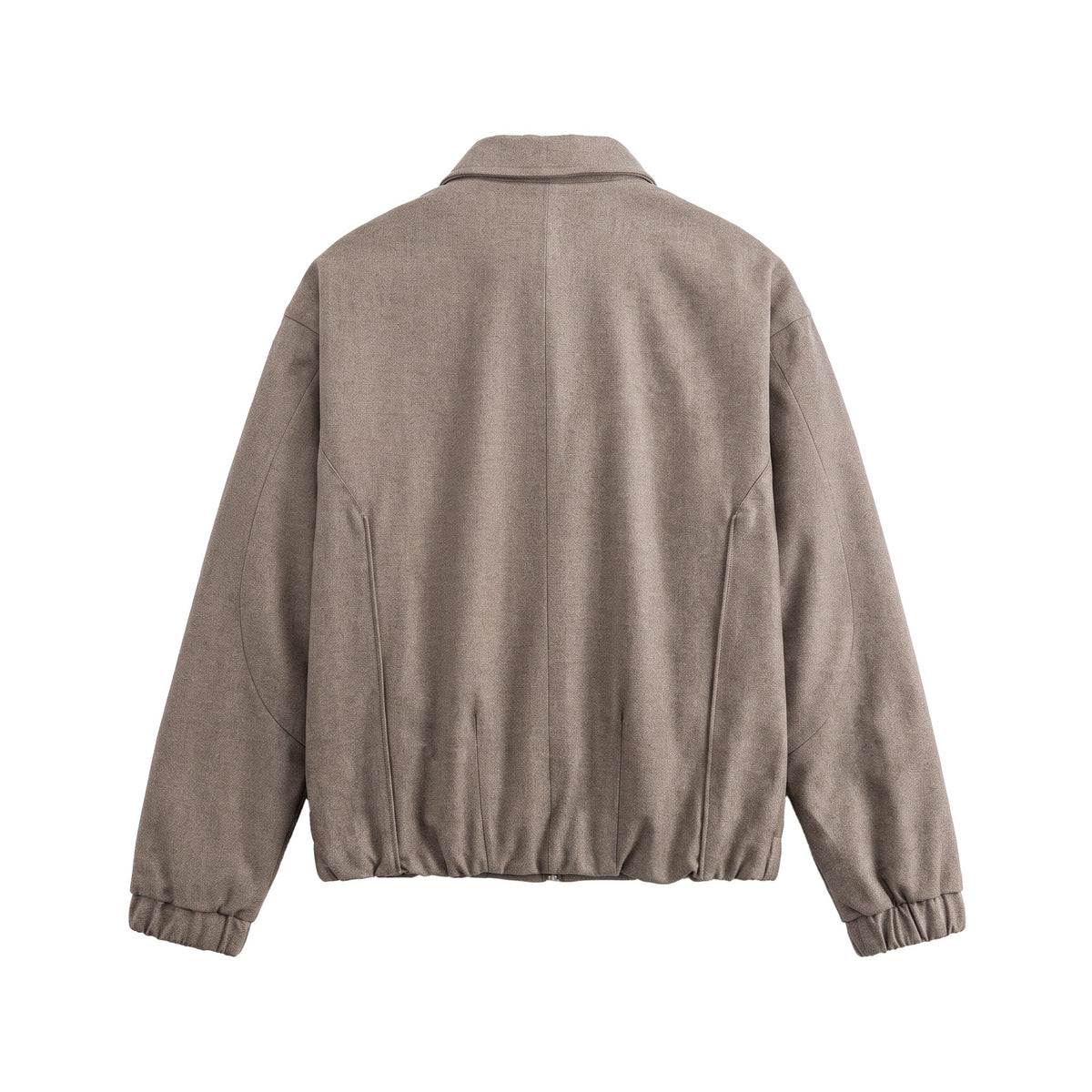 Men's short-cut wool blend blouson with concealed snap button placket EVA-US
