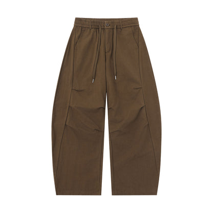 Women's Wide Cargo Bermuda with Drawstring Waist and Patch Pockets EVA-US