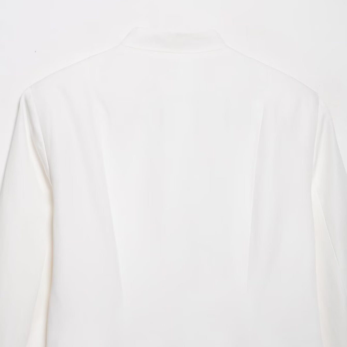 Women's Boxy Short Jacket with Stand-up Collar, Decorative Knot Closures and Welt Pockets EVA-US