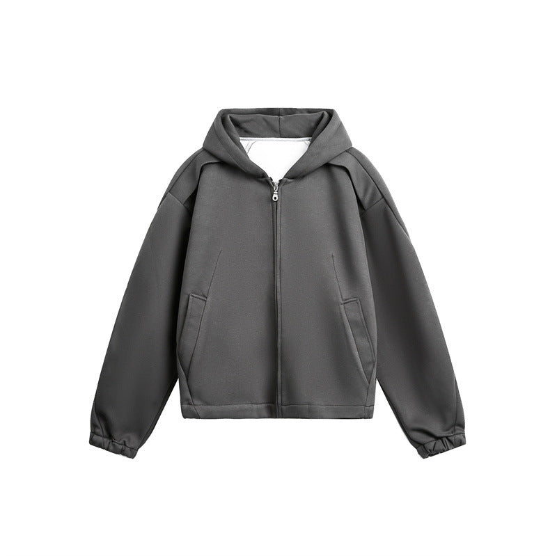 Unisex Lightly padded hooded zip jacket in boxy cut EVA-US
