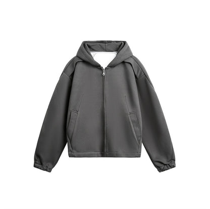 Unisex Lightly padded hooded zip jacket in boxy cut EVA-US