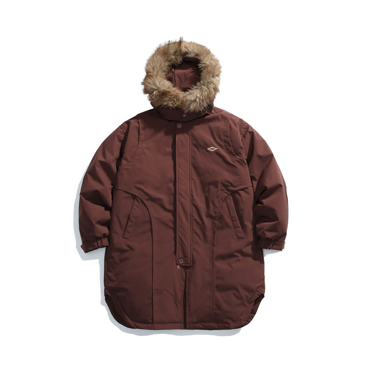 Men's Lined Winter Parka with Detachable Faux Fur Hood EVA-US