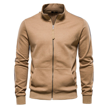 Men's sweat jacket with high collar and full zip EVA-US