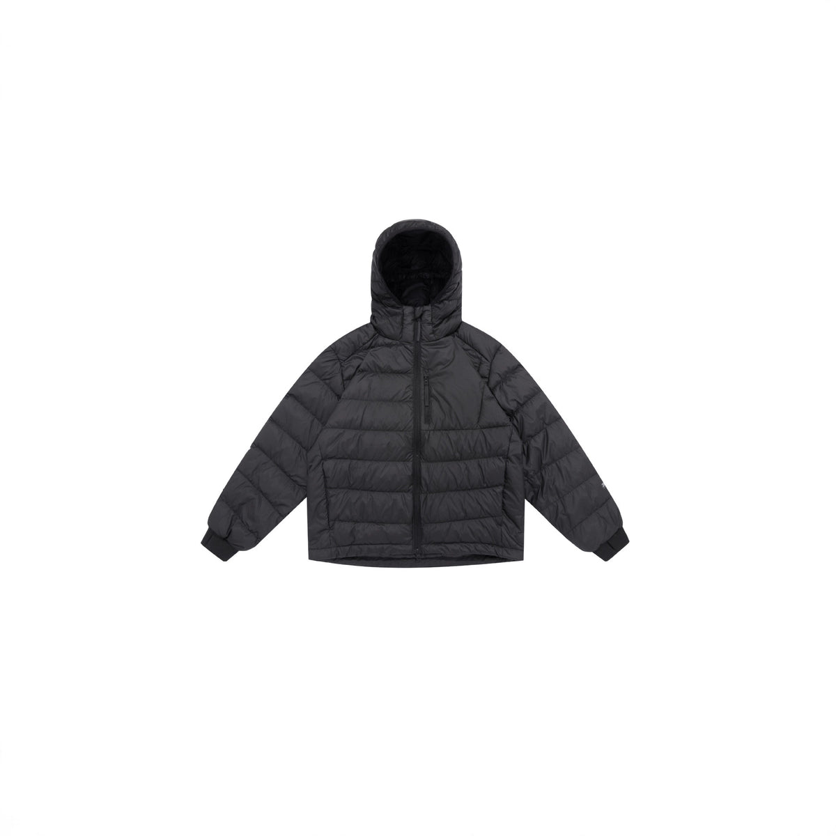Men's lightly padded hooded jacket in boxy cut with technical inserts EVA-US