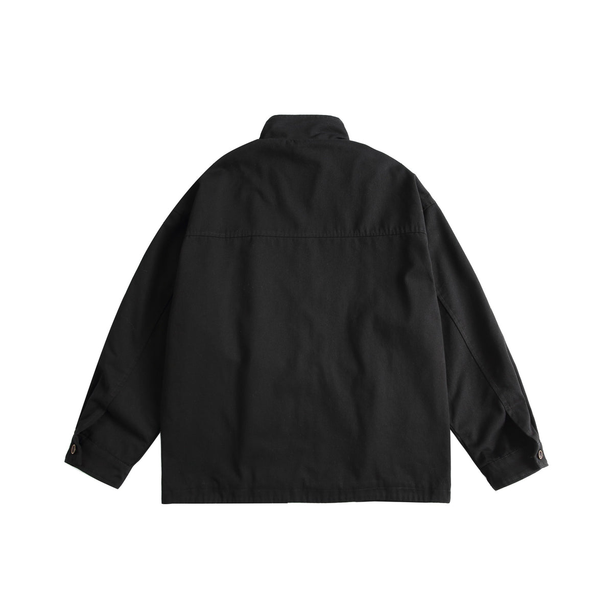 Unisex Oversized Canvas-Field Jacket with Drawstring, Funnel Collar and Utility Pockets EVA-US