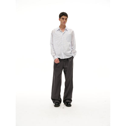 Unisex Wide-cut oversized shirt made of lightweight cotton blend with Kent collar and chest pocket EVA-US