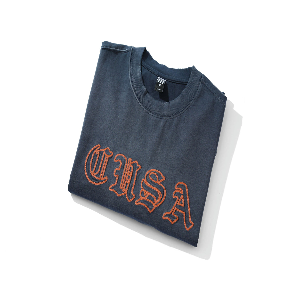 Unisex Oversize Sweatshirt with Vintage Old Script Embroidery EVA-US