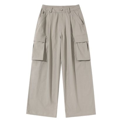 Women's Cropped Cargo Culotte with High Waist and Applied Flap Pockets EVA-US