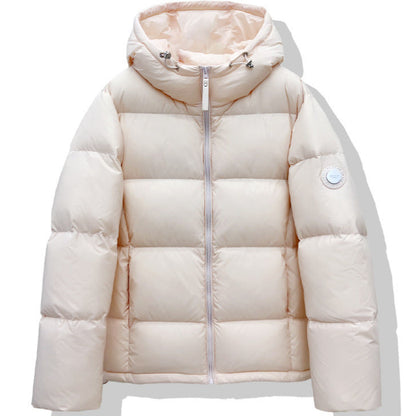 Ladies Short Puffer Jacket with XXL Hood and Square Quilting EVA-US