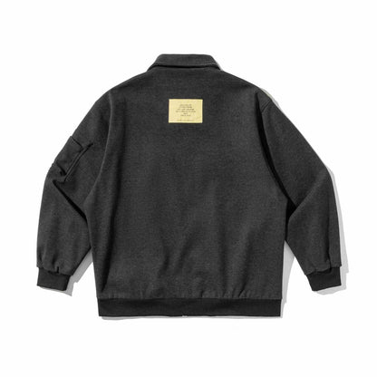 Men's short blouson in utility style with padded front, zip chest pockets and ribbed cuffs